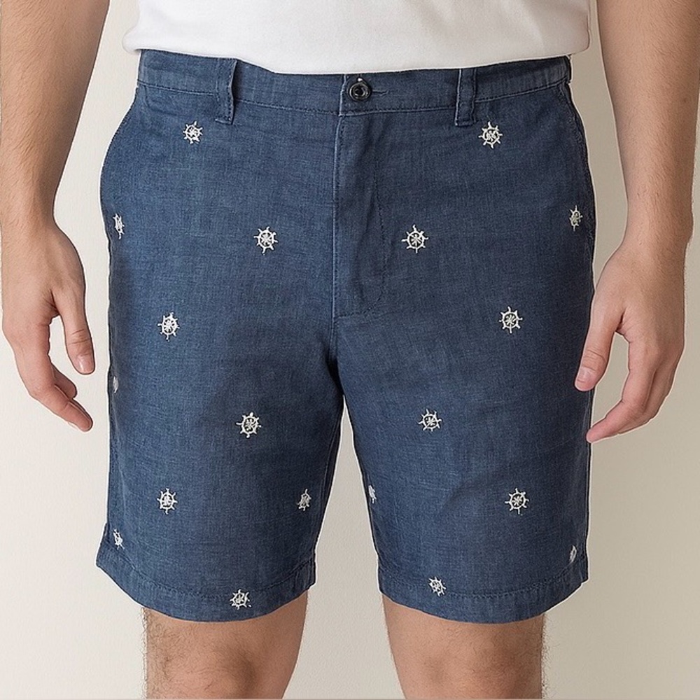 J. Crew nautical chambray chino shorts